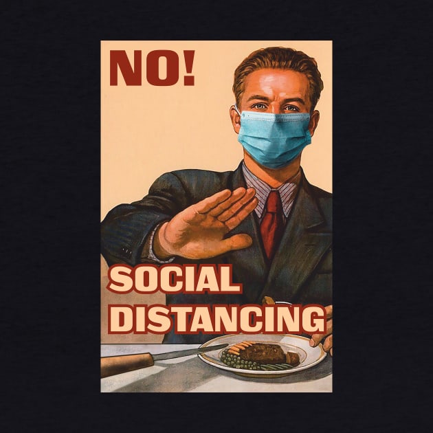 Social Distancing soviet poster by Olgakunz